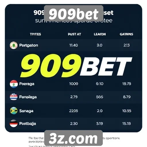 Comparação de odds no 909bet e concorrentes
